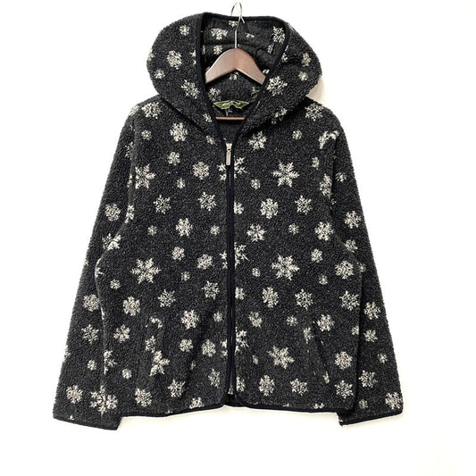 【中古品】【メンズ】 SNOW FLAKE HOODED FLEECE JACKET フーデッド フリースジャケット アウター 144-260206-as-27-izu サイズ：L カラー：ブラック 万代Net店