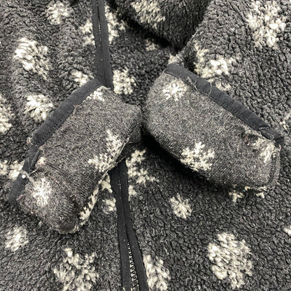 【中古品】【メンズ】 SNOW FLAKE HOODED FLEECE JACKET フーデッド フリースジャケット アウター 144-260206-as-27-izu サイズ：L カラー：ブラック 万代Net店