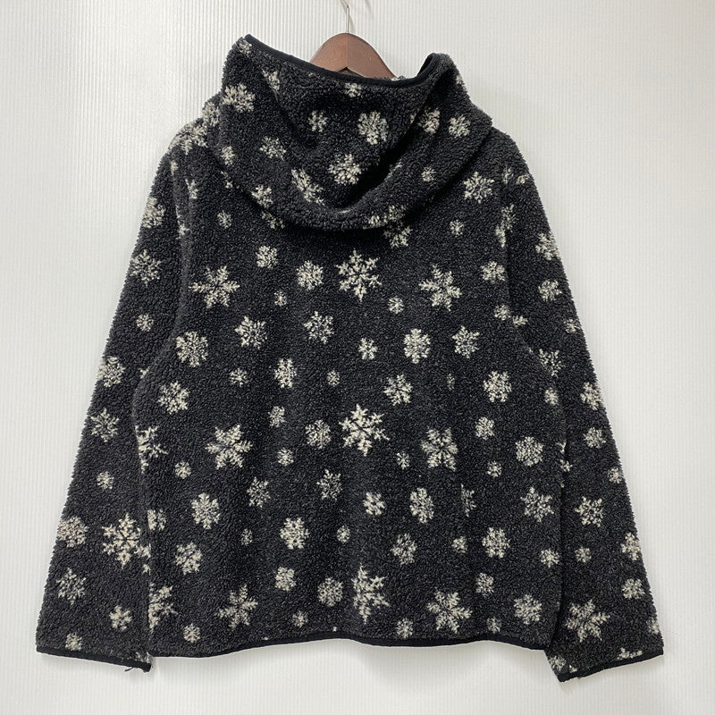 【中古品】【メンズ】 SNOW FLAKE HOODED FLEECE JACKET フーデッド フリースジャケット アウター 144-260206-as-27-izu サイズ：L カラー：ブラック 万代Net店