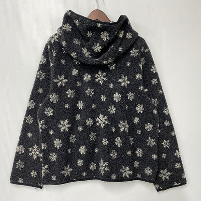 【中古品】【メンズ】 SNOW FLAKE HOODED FLEECE JACKET フーデッド フリースジャケット アウター 144-260206-as-27-izu サイズ：L カラー：ブラック 万代Net店