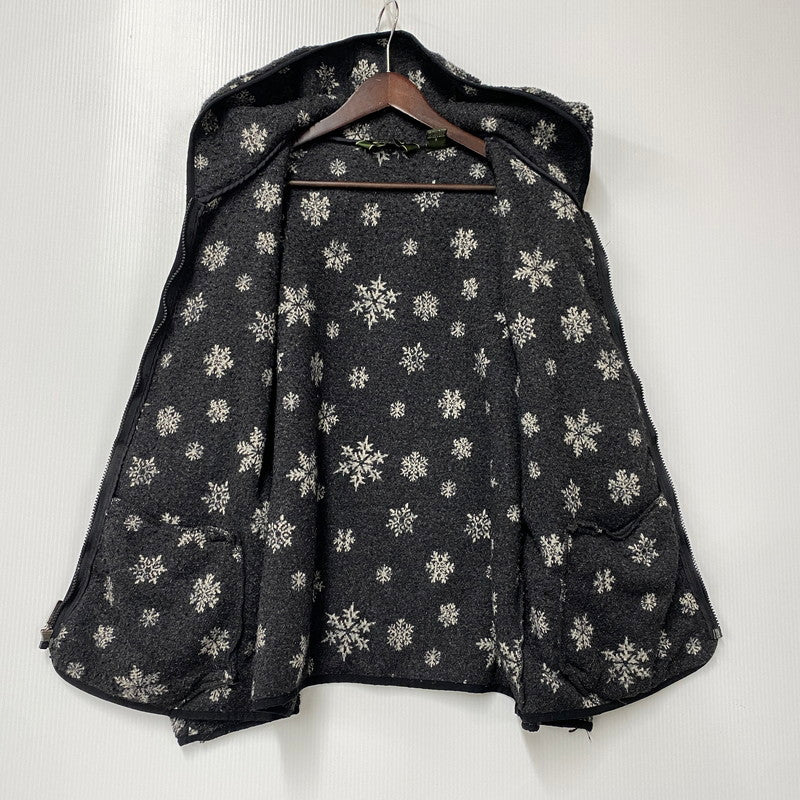 【中古品】【メンズ】 SNOW FLAKE HOODED FLEECE JACKET フーデッド フリースジャケット アウター 144-260206-as-27-izu サイズ：L カラー：ブラック 万代Net店