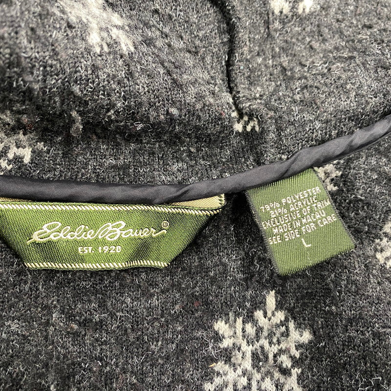 【中古品】【メンズ】 SNOW FLAKE HOODED FLEECE JACKET フーデッド フリースジャケット アウター 144-260206-as-27-izu サイズ：L カラー：ブラック 万代Net店