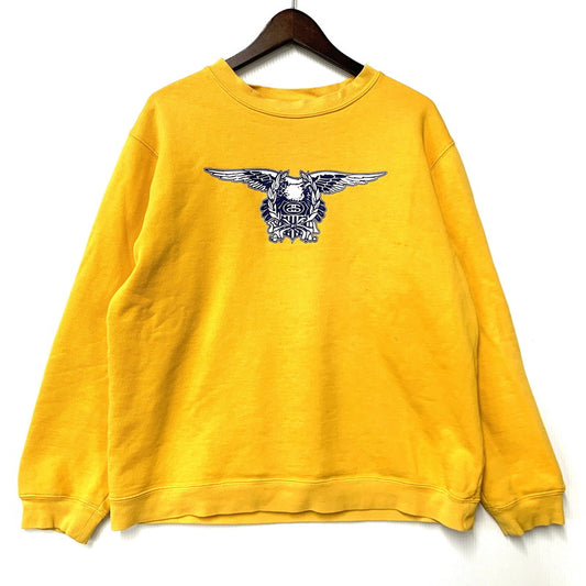 【中古品】【メンズ】 OLD STUSSY オールド ステューシー EAGLE SWEAT イーグル スウェット トレーナー 長袖 トップス 146-260203-as-04-izu サイズ：L カラー：イエロー 万代Net店