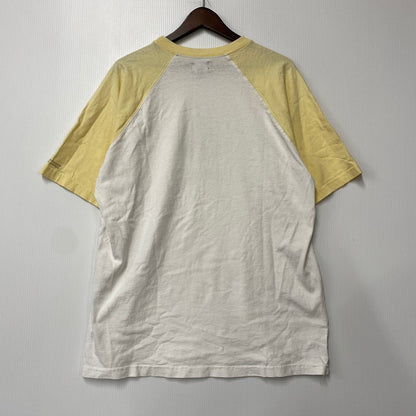 【中古品】【メンズ】 OLD STUSSY オールド ステューシー 紺タグ HONOLULU RAGLAN TEE ホノルル ラグラン Tシャツ 長袖 トップス 146-260206-kh-12-izu サイズ：L カラー：イエロー×ホワイト 万代Net店