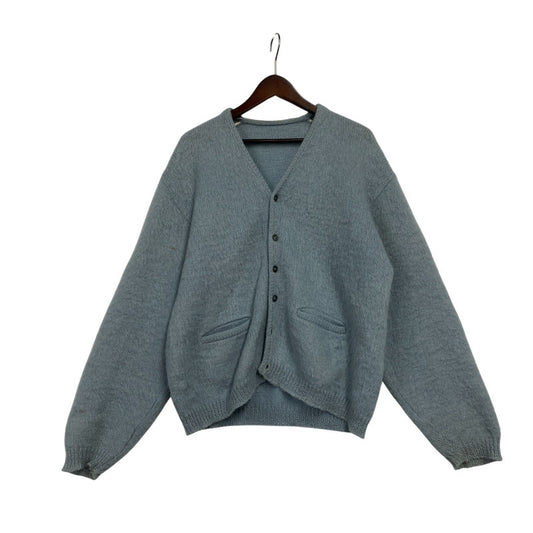 【現状渡し品】【メンズ】 VINTAGE 推定 60S MOHAIR CARDIGAN モヘア カーディガン トップス 長袖 146-260209-cs-08-izu サイズ：不明 カラー：ライトブルー 万代Net店