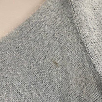 【現状渡し品】【メンズ】 VINTAGE 推定 60S MOHAIR CARDIGAN モヘア カーディガン トップス 長袖 146-260209-cs-08-izu サイズ：不明 カラー：ライトブルー 万代Net店