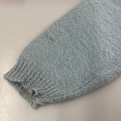 【現状渡し品】【メンズ】 VINTAGE 推定 60S MOHAIR CARDIGAN モヘア カーディガン トップス 長袖 146-260209-cs-08-izu サイズ：不明 カラー：ライトブルー 万代Net店