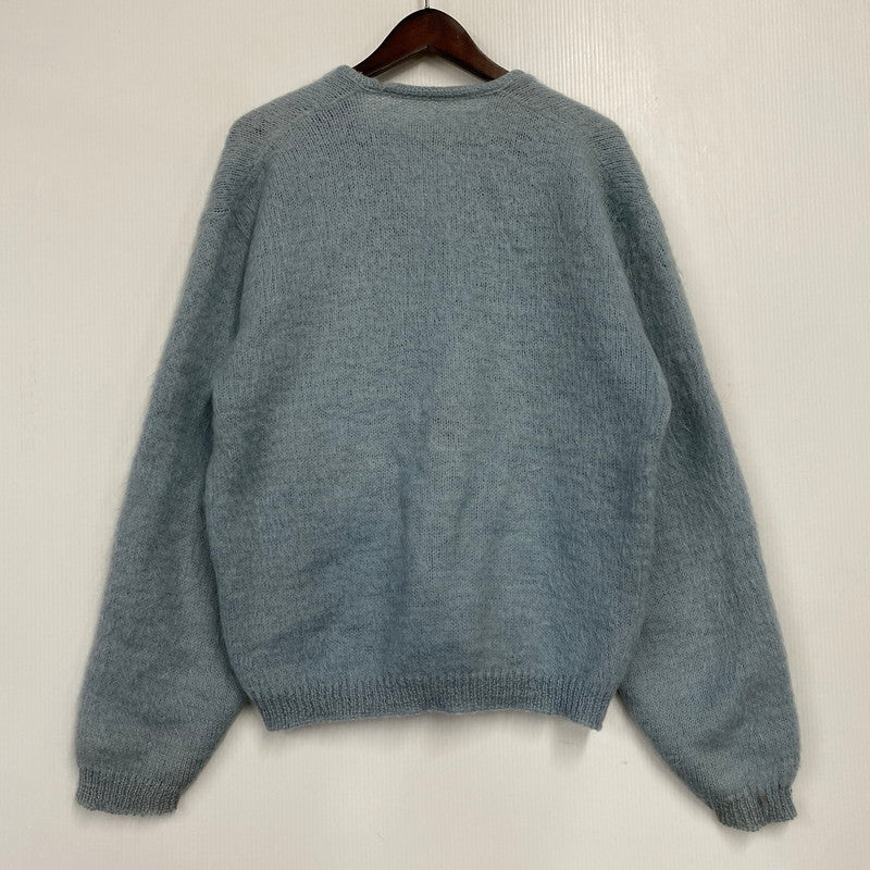 【現状渡し品】【メンズ】 VINTAGE 推定 60S MOHAIR CARDIGAN モヘア カーディガン トップス 長袖 146-260209-cs-08-izu サイズ：不明 カラー：ライトブルー 万代Net店