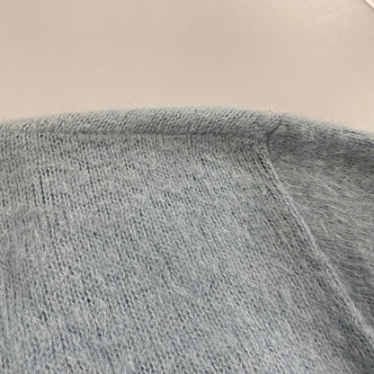 【現状渡し品】【メンズ】 VINTAGE 推定 60S MOHAIR CARDIGAN モヘア カーディガン トップス 長袖 146-260209-cs-08-izu サイズ：不明 カラー：ライトブルー 万代Net店