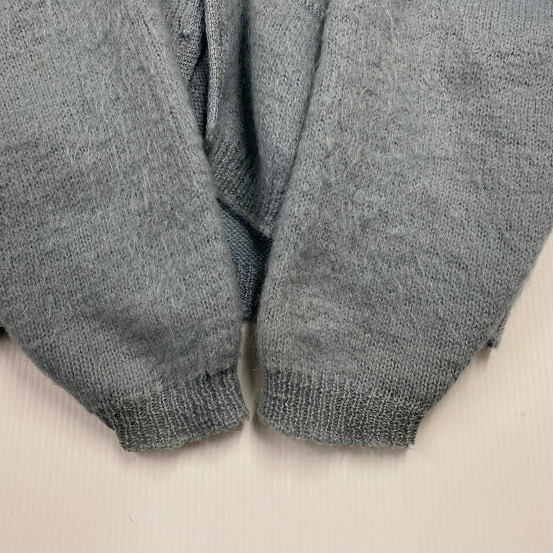 【現状渡し品】【メンズ】 VINTAGE 推定 60S MOHAIR CARDIGAN モヘア カーディガン トップス 長袖 146-260209-cs-08-izu サイズ：不明 カラー：ライトブルー 万代Net店