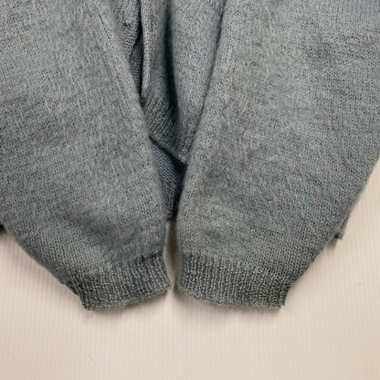 【現状渡し品】【メンズ】 VINTAGE 推定 60S MOHAIR CARDIGAN モヘア カーディガン トップス 長袖 146-260209-cs-08-izu サイズ：不明 カラー：ライトブルー 万代Net店