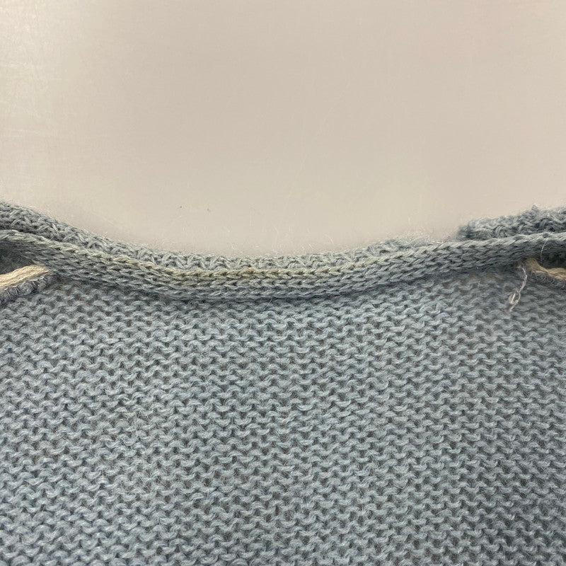 【現状渡し品】【メンズ】 VINTAGE 推定 60S MOHAIR CARDIGAN モヘア カーディガン トップス 長袖 146-260209-cs-08-izu サイズ：不明 カラー：ライトブルー 万代Net店