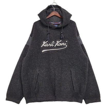 【中古品】【メンズ】 KARL KANI カールカナイ BOA PULLOVER PARKA ボア プルオーバー パーカー トップス 長袖 146-260207-cs-17-izu サイズ：XL カラー：ブラック 万代Net店