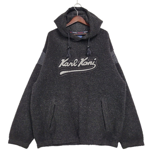 【中古品】【メンズ】 KARL KANI カールカナイ BOA PULLOVER PARKA ボア プルオーバー パーカー トップス 長袖 146-260207-cs-17-izu サイズ：XL カラー：ブラック 万代Net店