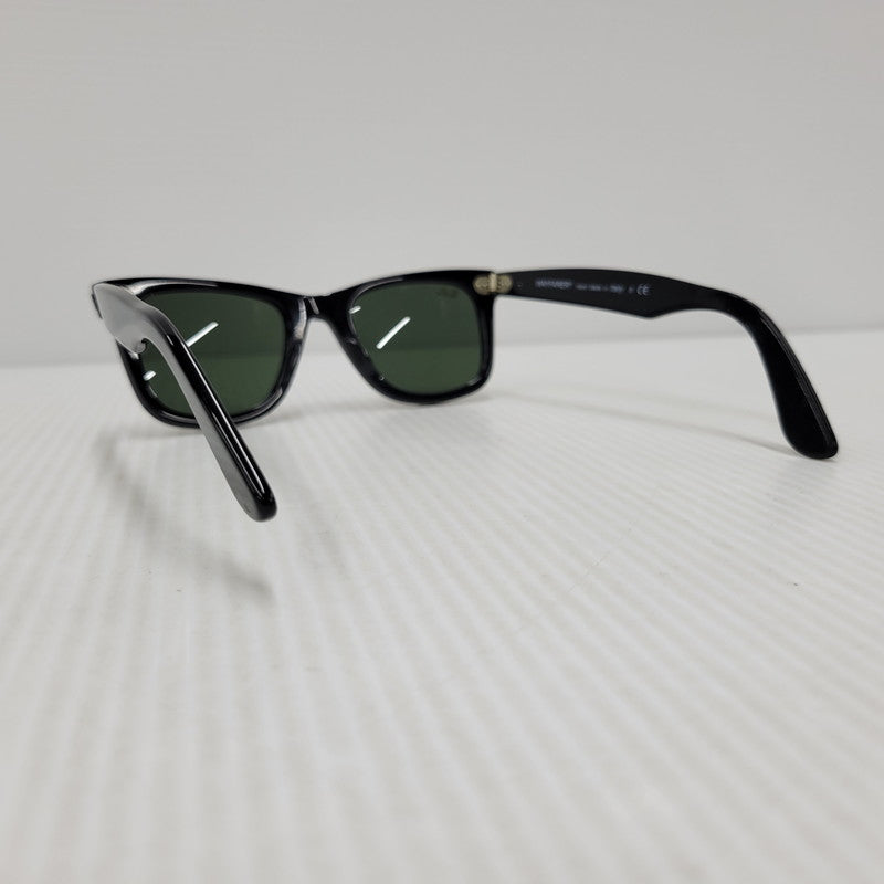 【中古品】【メンズ/レディース】 Ray-Ban レイバン RB2140 ORIGINAL WAYFARER CLASSIC SUNGLASSES オリジナル ウェイファーラー クラシック サングラス 203-260207-cs-01-izu サイズ：50□22 カラー：ブラック×グリーン 万代Net店