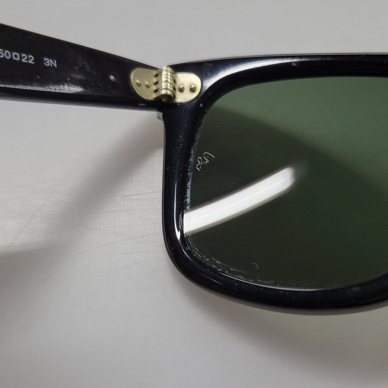 【中古品】【メンズ/レディース】 Ray-Ban レイバン RB2140 ORIGINAL WAYFARER CLASSIC SUNGLASSES オリジナル ウェイファーラー クラシック サングラス 203-260207-cs-01-izu サイズ：50□22 カラー：ブラック×グリーン 万代Net店