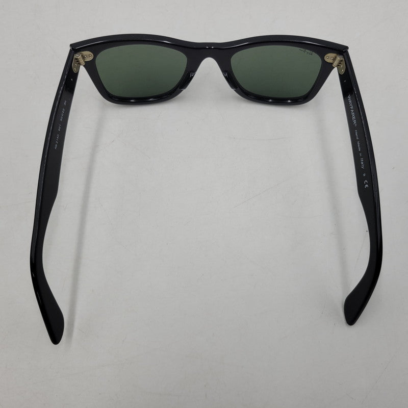 【中古品】【メンズ/レディース】 Ray-Ban レイバン RB2140 ORIGINAL WAYFARER CLASSIC SUNGLASSES オリジナル ウェイファーラー クラシック サングラス 203-260207-cs-01-izu サイズ：50□22 カラー：ブラック×グリーン 万代Net店