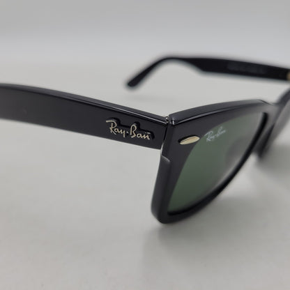 【中古品】【メンズ/レディース】 Ray-Ban レイバン RB2140 ORIGINAL WAYFARER CLASSIC SUNGLASSES オリジナル ウェイファーラー クラシック サングラス 203-260207-cs-01-izu サイズ：50□22 カラー：ブラック×グリーン 万代Net店