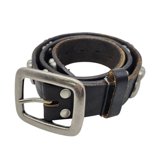 【中古品】【メンズ/レディース】 JACKROSE VINTAGE ジャックローズ THE ROLLING STONES CONCHO LEATHER BELT ローリングストーンズ コンチョレザーベルト 205-260204-as-04-izu カラー：ブラック×シルバー 万代Net店