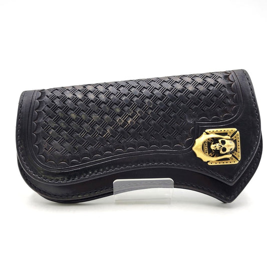 【中古品】【メンズ】 GALCIA ガルシア × ATELIER CHERRY アトリエチェリー BRASS SKULL WALLET BASKET LONG ブラス スカル ウォレット バスケット ロング 長財布 200-260204-as-06-izu カラー：ブラック 万代Net店
