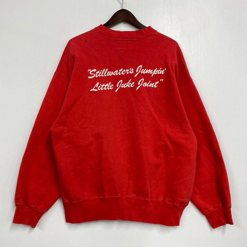 【中古品】【メンズ】 RUSSELL ATHLETIC ラッセル アスレチック 90’S USA製 ESKIMO JOE'S V GAZETTE SWEAT SHIRT エスキモー ジョーズ ブイ ガゼット スウェット シャツ トップス 長袖 146-260207-cs-22-izu サイズ：L カラー：レッド 万代Net店