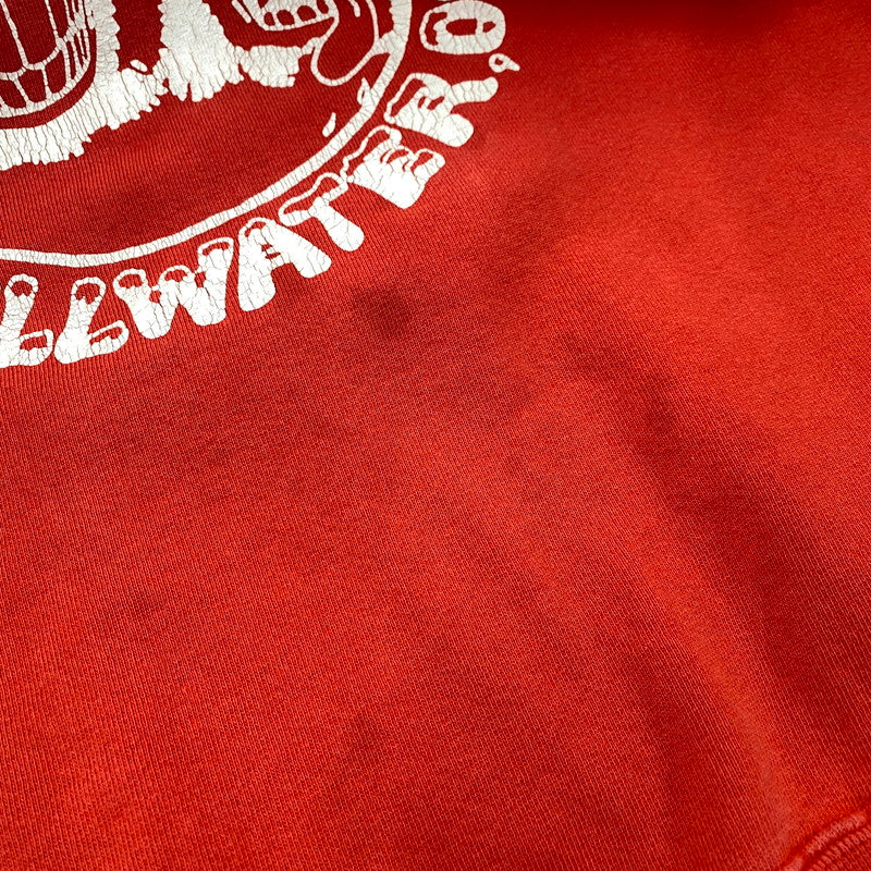【中古品】【メンズ】 RUSSELL ATHLETIC ラッセル アスレチック 90’S USA製 ESKIMO JOE'S V GAZETTE SWEAT SHIRT エスキモー ジョーズ ブイ ガゼット スウェット シャツ トップス 長袖 146-260207-cs-22-izu サイズ：L カラー：レッド 万代Net店
