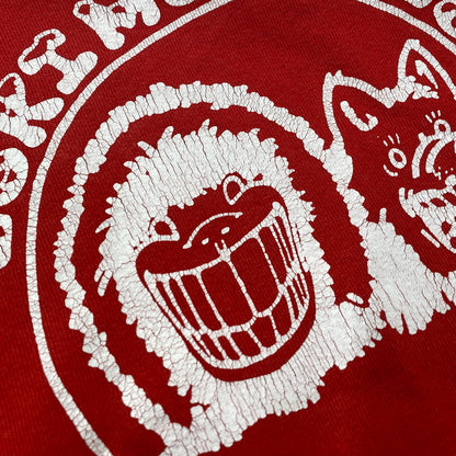 【中古品】【メンズ】 RUSSELL ATHLETIC ラッセル アスレチック 90’S USA製 ESKIMO JOE'S V GAZETTE SWEAT SHIRT エスキモー ジョーズ ブイ ガゼット スウェット シャツ トップス 長袖 146-260207-cs-22-izu サイズ：L カラー：レッド 万代Net店