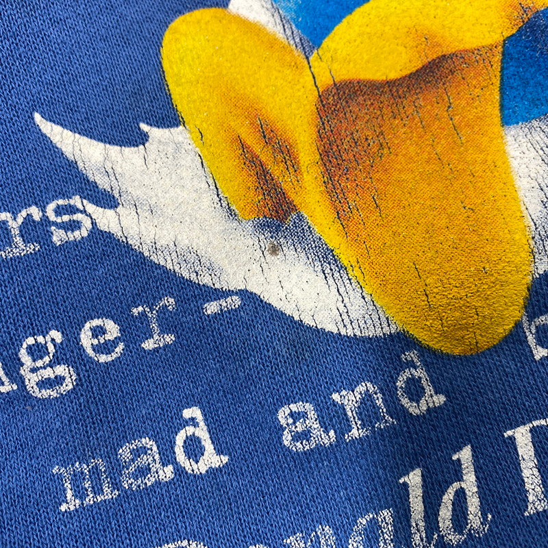 【中古品】【メンズ】 MICKEY INC ミッキー インク 90’S USA製 DONALD DUCK PRINT SWEAT SHIRT ドナルドダック プリント スウェット シャツ トップス 長袖 146-260207-cs-21-izu サイズ：M カラー：ブルー 万代Net店