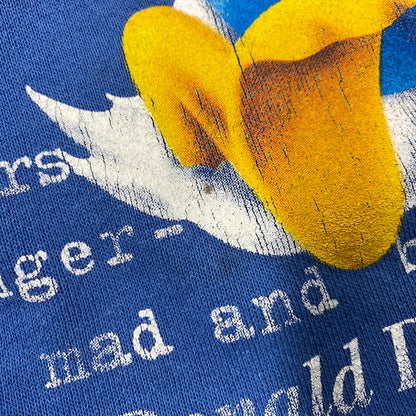 【中古品】【メンズ】 MICKEY INC ミッキー インク 90’S USA製 DONALD DUCK PRINT SWEAT SHIRT ドナルドダック プリント スウェット シャツ トップス 長袖 146-260207-cs-21-izu サイズ：M カラー：ブルー 万代Net店