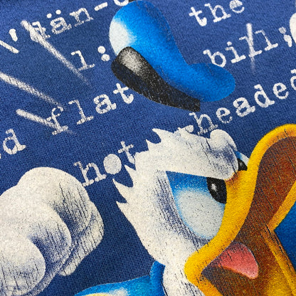 【中古品】【メンズ】 MICKEY INC ミッキー インク 90’S USA製 DONALD DUCK PRINT SWEAT SHIRT ドナルドダック プリント スウェット シャツ トップス 長袖 146-260207-cs-21-izu サイズ：M カラー：ブルー 万代Net店