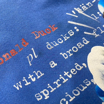 【中古品】【メンズ】 MICKEY INC ミッキー インク 90’S USA製 DONALD DUCK PRINT SWEAT SHIRT ドナルドダック プリント スウェット シャツ トップス 長袖 146-260207-cs-21-izu サイズ：M カラー：ブルー 万代Net店