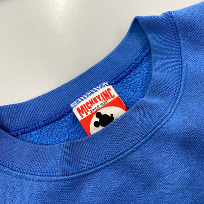 【中古品】【メンズ】 MICKEY INC ミッキー インク 90’S USA製 DONALD DUCK PRINT SWEAT SHIRT ドナルドダック プリント スウェット シャツ トップス 長袖 146-260207-cs-21-izu サイズ：M カラー：ブルー 万代Net店