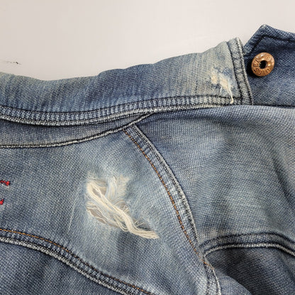 【現状渡し品】【メンズ】 ELSHAR.NE DENIM JACKET デニムジャケット アウター 141-260208-as-10-izu サイズ：S カラー：インディゴ 万代Net店