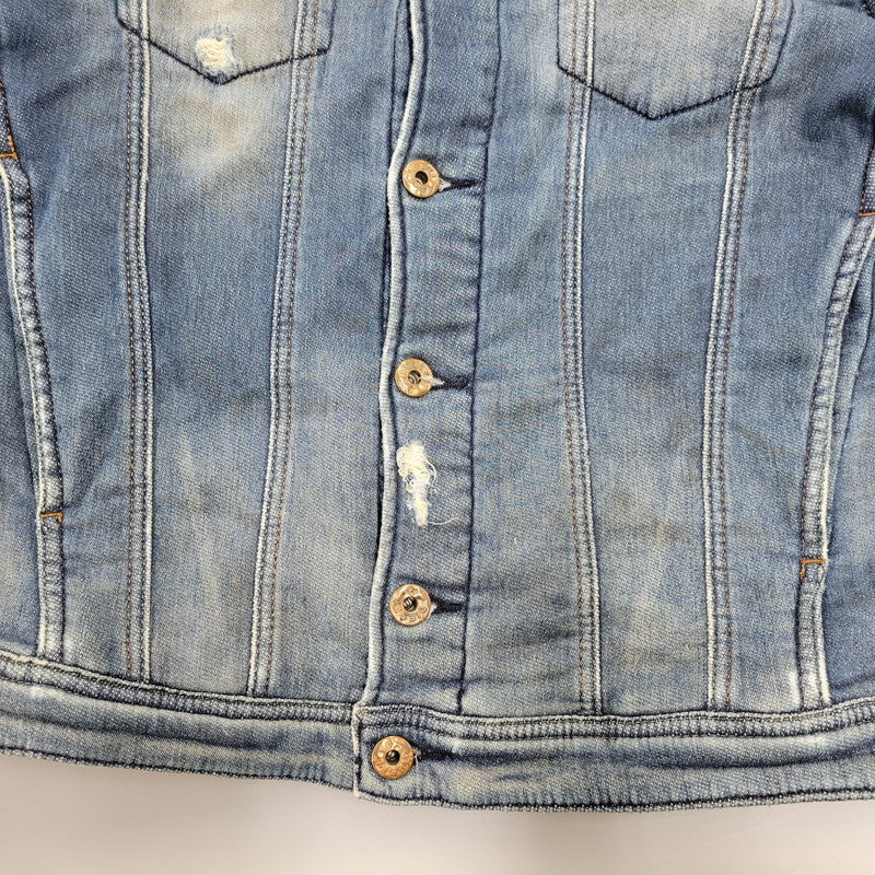 【現状渡し品】【メンズ】 ELSHAR.NE DENIM JACKET デニムジャケット アウター 141-260208-as-10-izu サイズ：S カラー：インディゴ 万代Net店