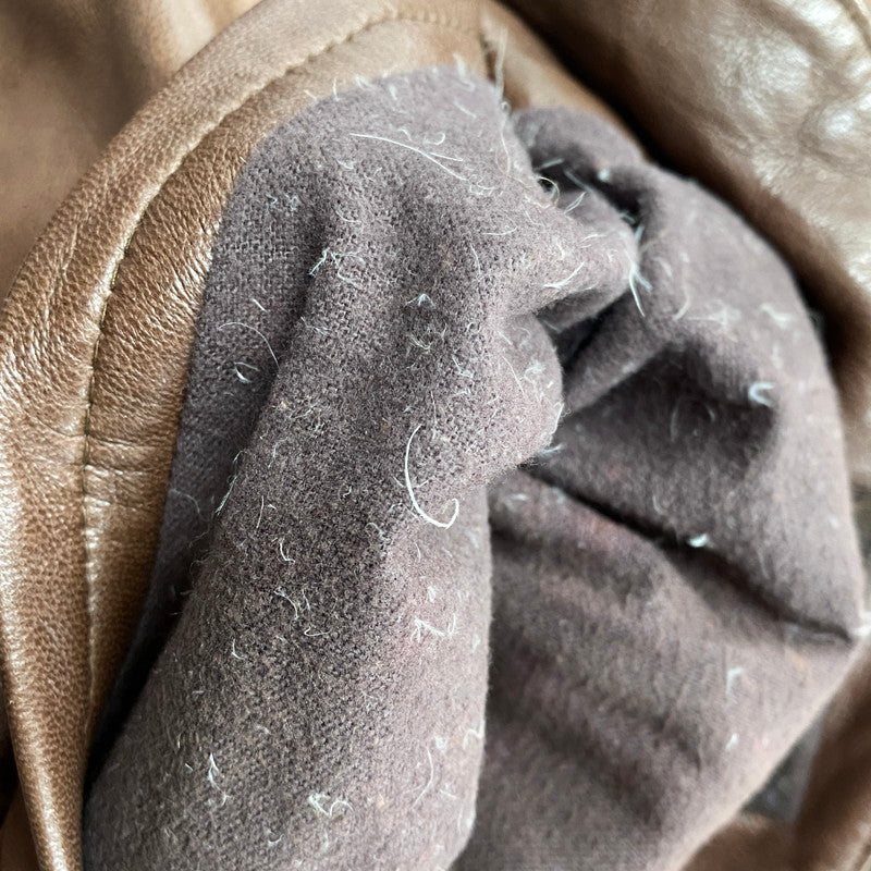 【現状渡し品】【メンズ】 TIME＆TIDE タイム アンド タイド 韓国製 LEATHER DOWN JACKET レザー ダウン ジャケット アウター 146-260205-ya-07-izu サイズ：L カラー：ブラウン 万代Net店