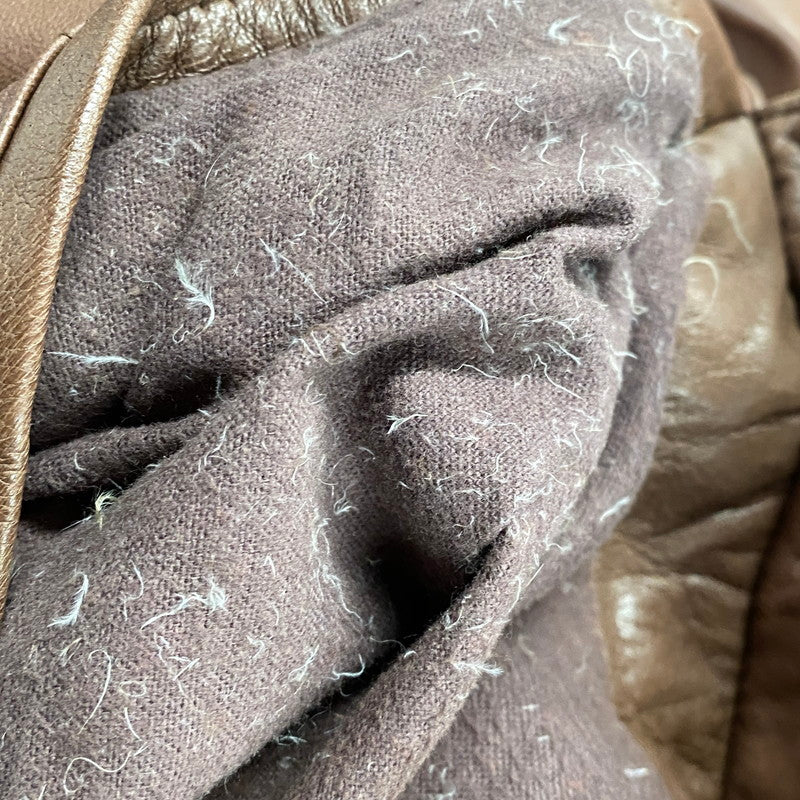 【現状渡し品】【メンズ】 TIME＆TIDE タイム アンド タイド 韓国製 LEATHER DOWN JACKET レザー ダウン ジャケット アウター 146-260205-ya-07-izu サイズ：L カラー：ブラウン 万代Net店