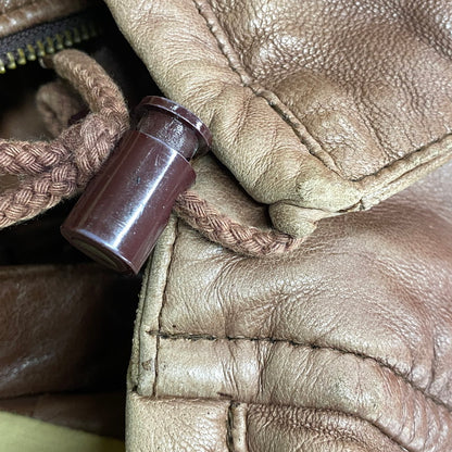 【現状渡し品】【メンズ】 TIME＆TIDE タイム アンド タイド 韓国製 LEATHER DOWN JACKET レザー ダウン ジャケット アウター 146-260205-ya-07-izu サイズ：L カラー：ブラウン 万代Net店