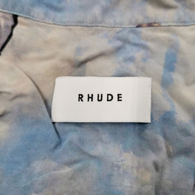 【中古品】【メンズ】 RHUDE ルード BLUE SHARK HAWAIIAN S/S SHIRT ハワイアン ショートスリーブ シャツ 半袖 トップス 142-260208-as-18-izu サイズ：S カラー：ブルー系 万代Net店