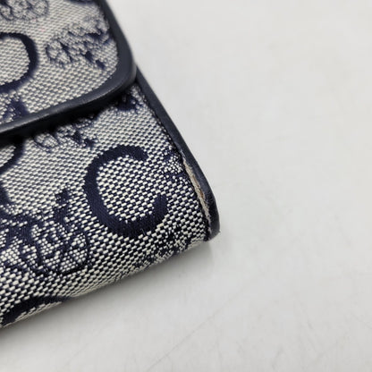 【中古品】【レディース】 CELINE セリーヌ C マカダム柄 ガマ口 財布 181-260206-kh-04-izu カラー：ネイビー系 万代Net店