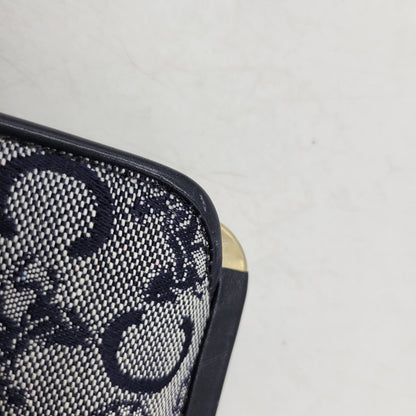 【中古品】【レディース】 CELINE セリーヌ C マカダム柄 ガマ口 財布 181-260206-kh-04-izu カラー：ネイビー系 万代Net店