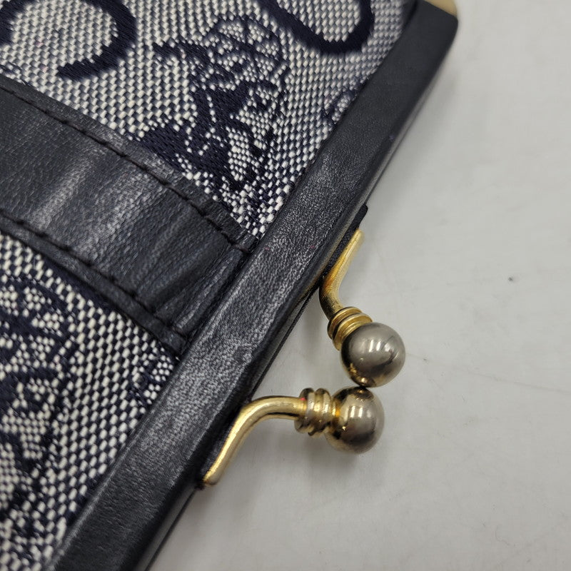 【中古品】【レディース】 CELINE セリーヌ C マカダム柄 ガマ口 財布 181-260206-kh-04-izu カラー：ネイビー系 万代Net店