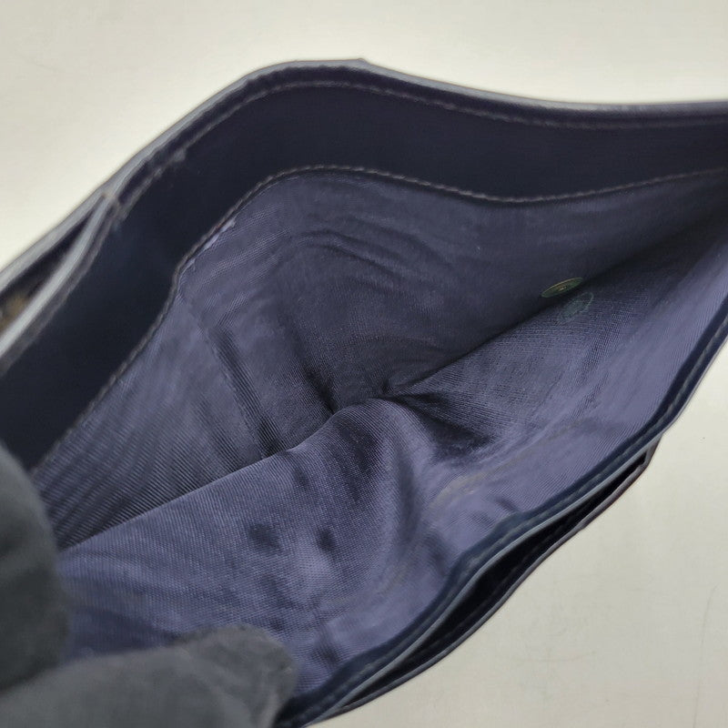 【中古品】【レディース】 CELINE セリーヌ C マカダム柄 ガマ口 財布 181-260206-kh-04-izu カラー：ネイビー系 万代Net店