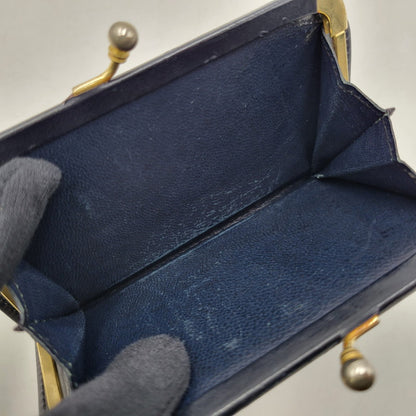 【中古品】【レディース】 CELINE セリーヌ C マカダム柄 ガマ口 財布 181-260206-kh-04-izu カラー：ネイビー系 万代Net店