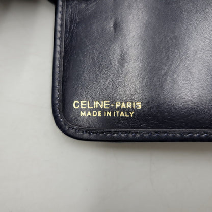【中古品】【レディース】 CELINE セリーヌ C マカダム柄 ガマ口 財布 181-260206-kh-04-izu カラー：ネイビー系 万代Net店