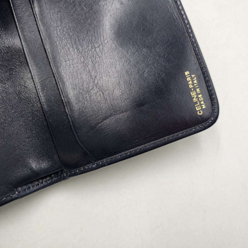 【中古品】【レディース】 CELINE セリーヌ C マカダム柄 ガマ口 財布 181-260206-kh-04-izu カラー：ネイビー系 万代Net店