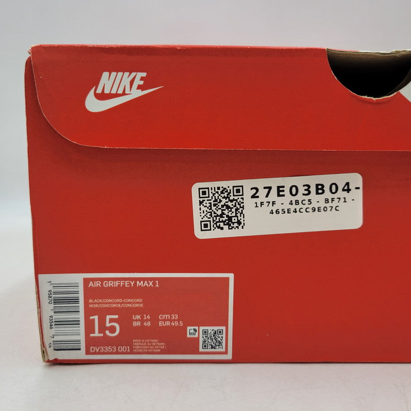 【中古品】【メンズ】 DV3353-001 AIR GRIFFEY MAX 1 LOS ANGELES エア グリフィー マックス 1 ロサンゼルス スニーカー 靴 160-260206-kh-07-izu サイズ：33 カラー：Black/Concord/Yellow Strike 万代Net店