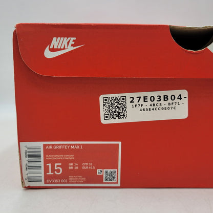 【中古品】【メンズ】 DV3353-001 AIR GRIFFEY MAX 1 LOS ANGELES エア グリフィー マックス 1 ロサンゼルス スニーカー 靴 160-260206-kh-07-izu サイズ：33 カラー：Black/Concord/Yellow Strike 万代Net店
