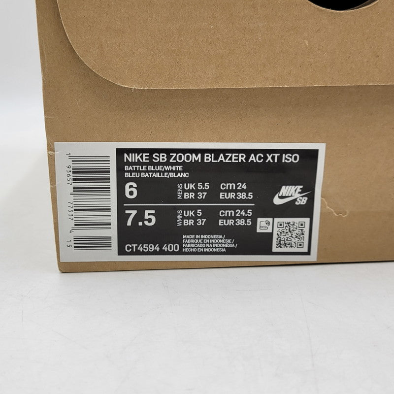 【中古美品】【レディース】 ×KEVIN BRADLEY CT4594-400 ZOOM BLAZER LOW AC XT ISO KEVIN AND HELL PACK ズームブレーザーロー スニーカー 166-260222-tt-01-izu サイズ：24cm カラー：Battle Blue/White 万代Net店