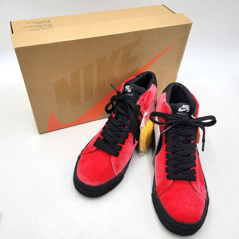 【中古美品】【レディース】 ×KEVIN BRADLEY CD2569-600 BLAZER MID ISO KEVIN AND HELL PACK ブレザーミッド スニーカー 靴 166-260222-tt-02-izu サイズ：24cm カラー：UNIVERSITY RED/BLACK 万代Net店