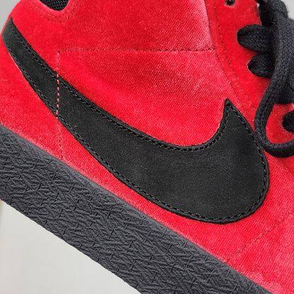 【中古美品】【レディース】 ×KEVIN BRADLEY CD2569-600 BLAZER MID ISO KEVIN AND HELL PACK ブレザーミッド スニーカー 靴 166-260222-tt-02-izu サイズ：24cm カラー：UNIVERSITY RED/BLACK 万代Net店